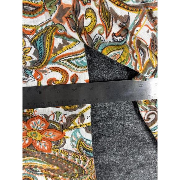 Keren Hart Jacket Women S Small White Floral Button Up Collared Long Sleeve - Picture 4 of 6